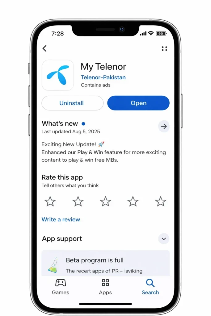 Step 1: Install the My Telenor App