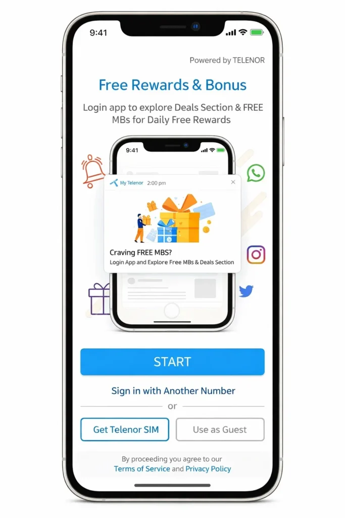 Step 2: Log in with Your Telenor SIM