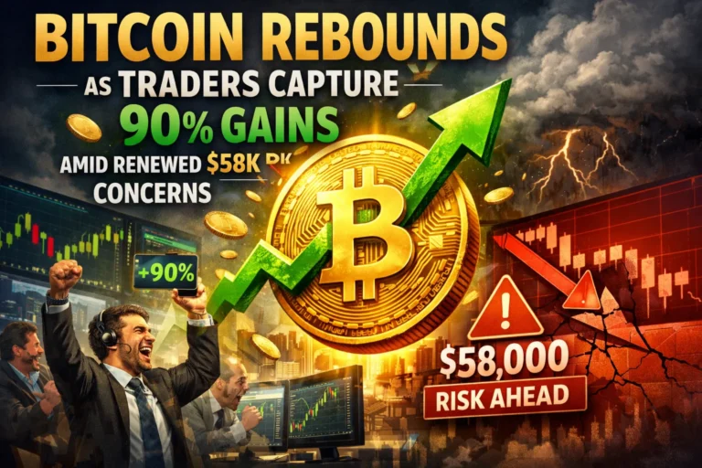 Bitcoin Rebounds as Traders Capture 90% Gains Amid Renewed $58K Risk Concerns